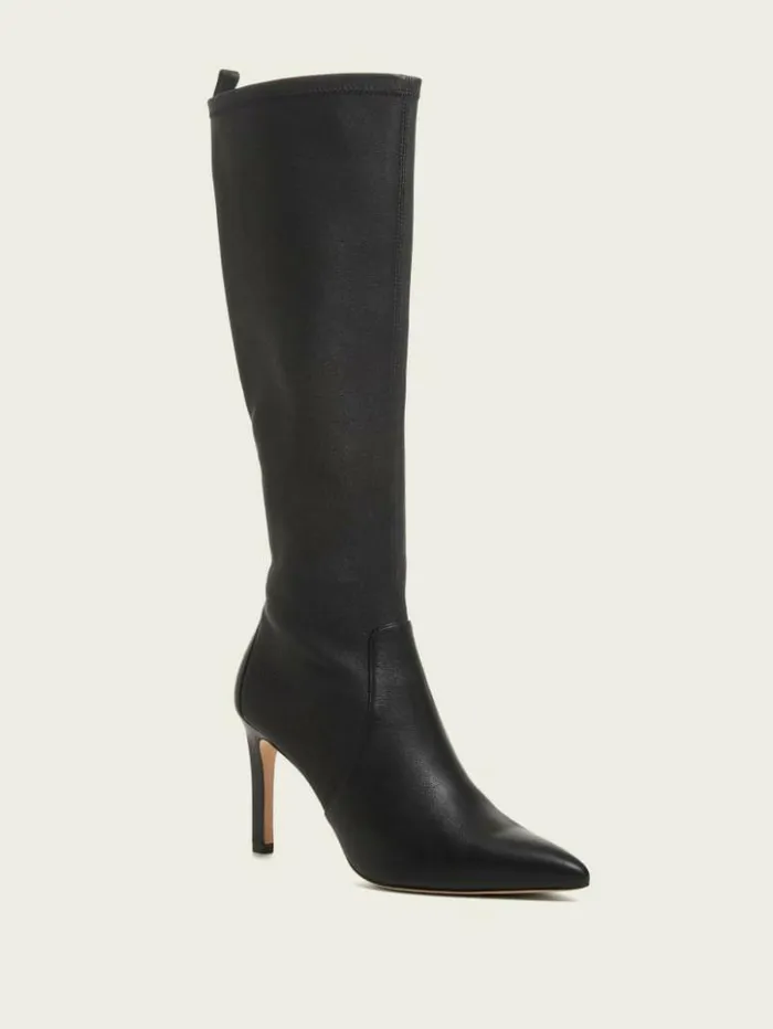 Women GUESS Boots and Booties Campbell Tall Boots Black Snakeskin