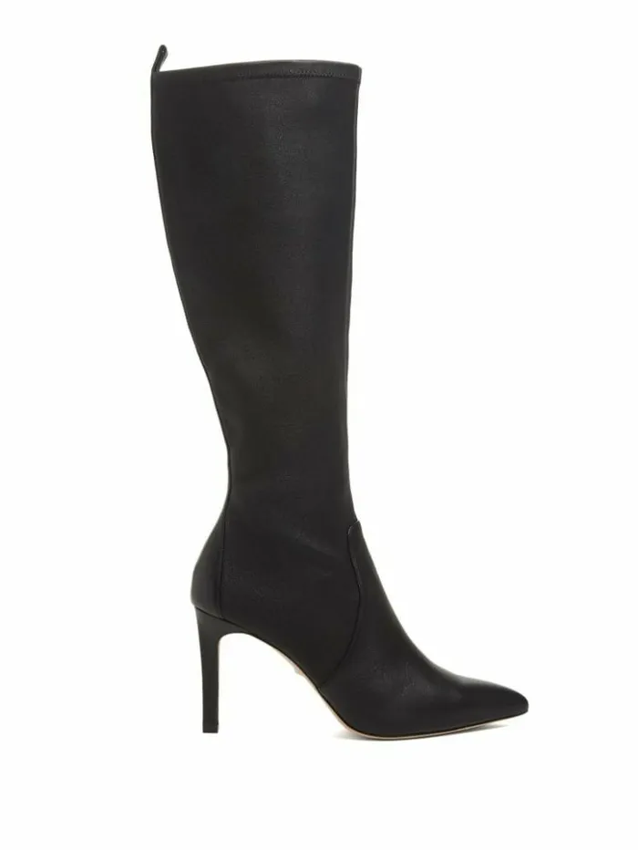 Women GUESS Boots and Booties Campbell Tall Boots Black Snakeskin