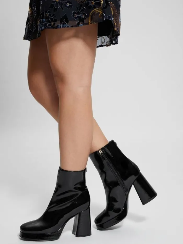 Women GUESS Boots and Booties Danca Platform Booties Black 002