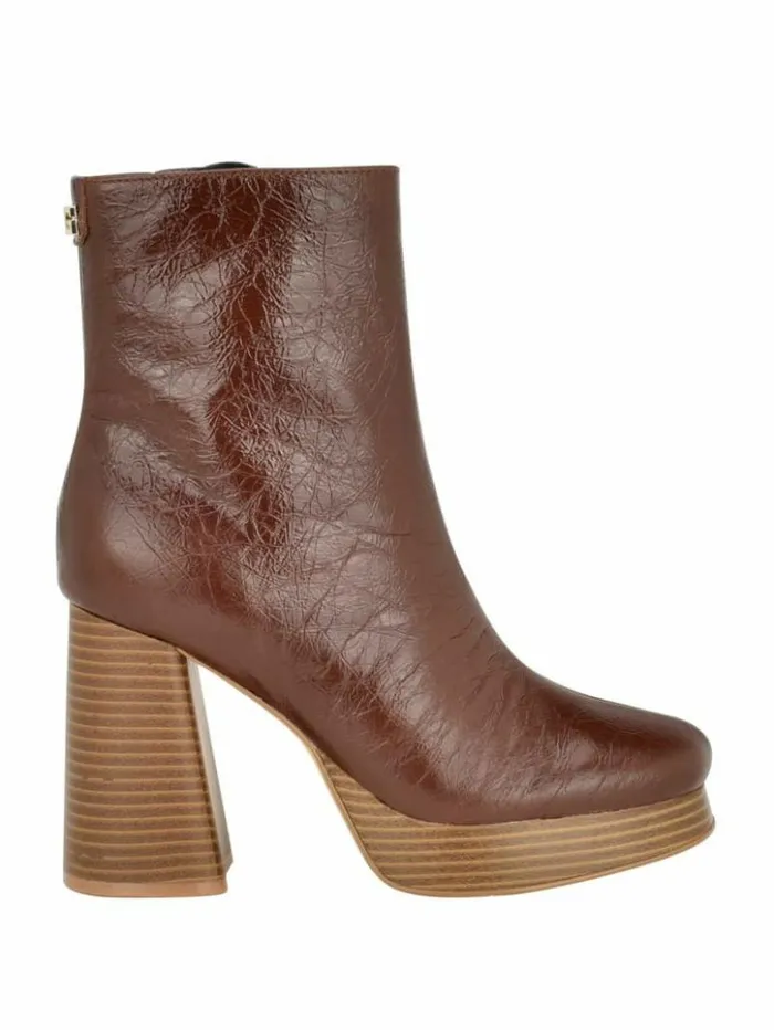 Women GUESS Boots and Booties Danca Platform Booties Medium Brown