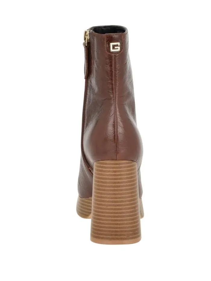 Women GUESS Boots and Booties Danca Platform Booties Medium Brown