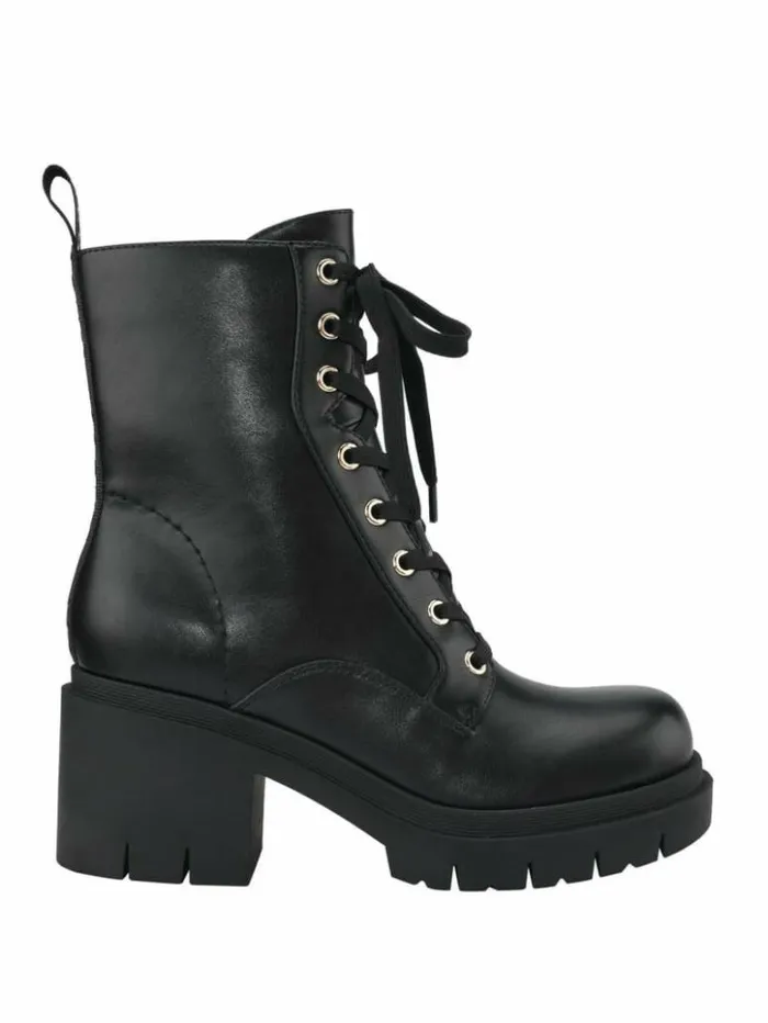 Women GUESS Boots and Booties Juel LaceUp Booties Black 001