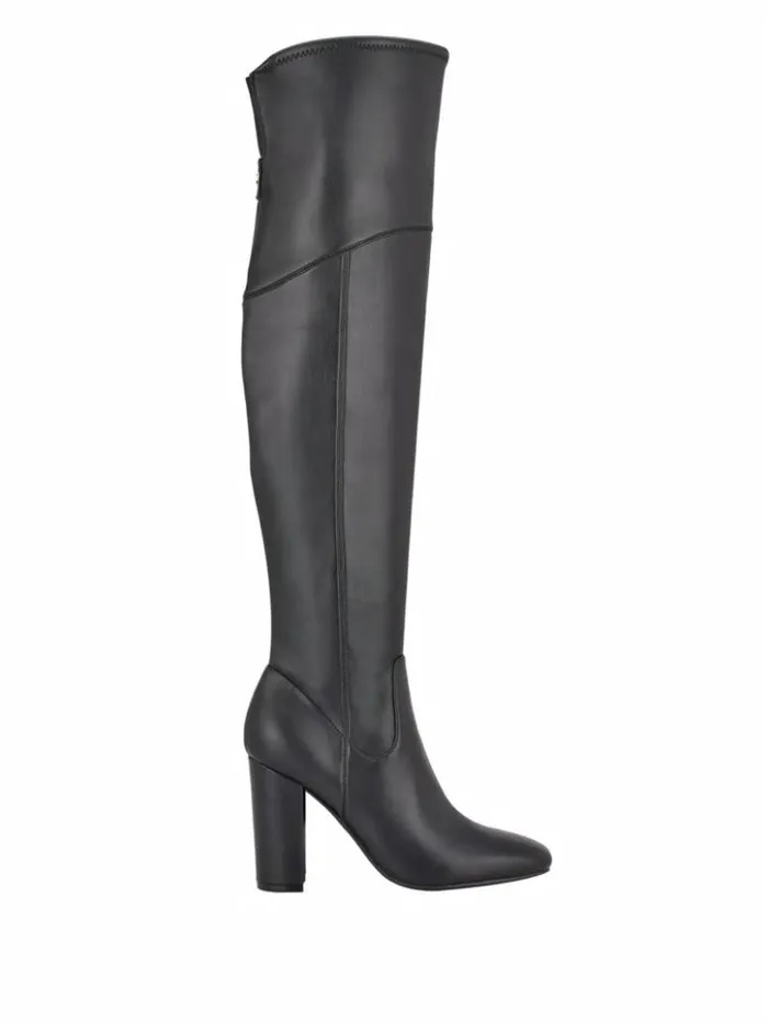 Women GUESS Boots and Booties Mireya OvertheKnee Boots Black Patent