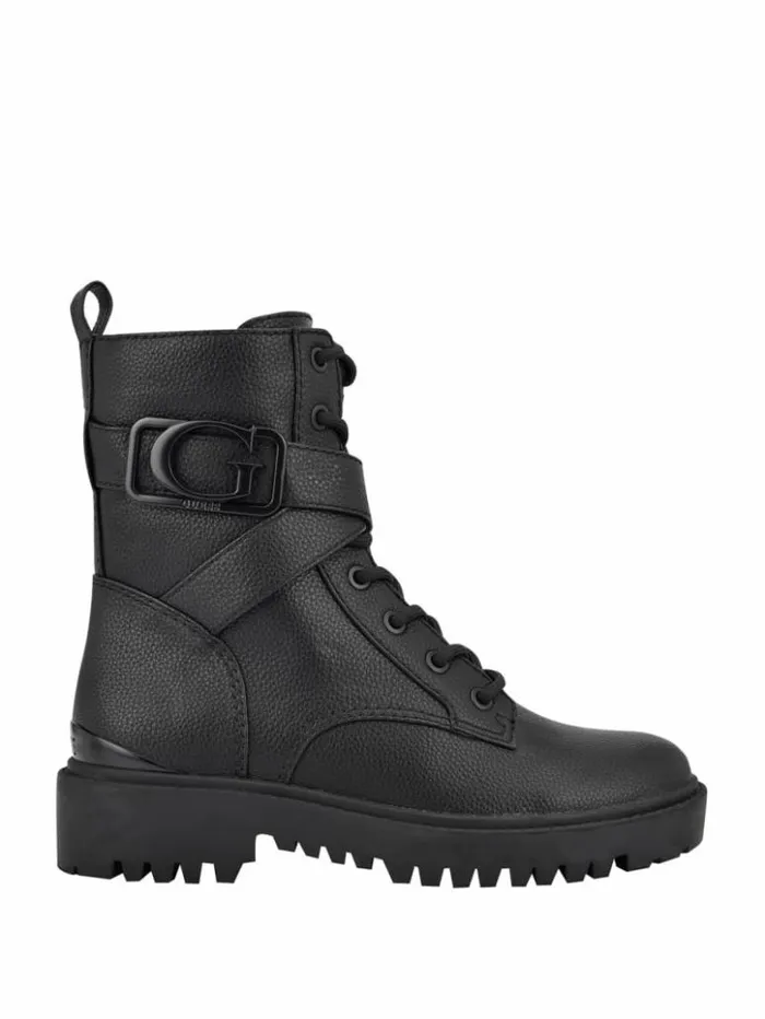 Women GUESS Boots and Booties Orana Combat Booties Black