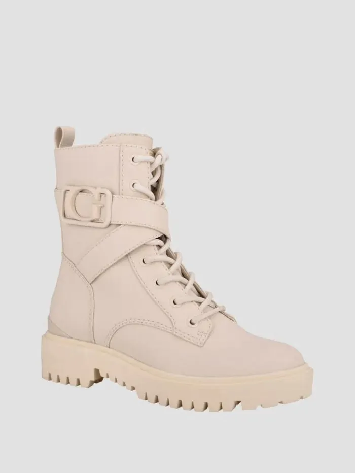 Women GUESS Boots and Booties Orana Combat Booties Ivoll