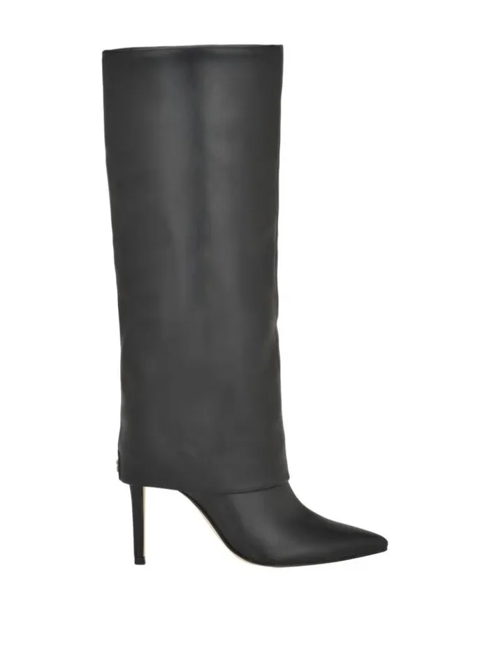 Women GUESS Boots and Booties Sabola FoldOver KneeHigh Boots Black 002
