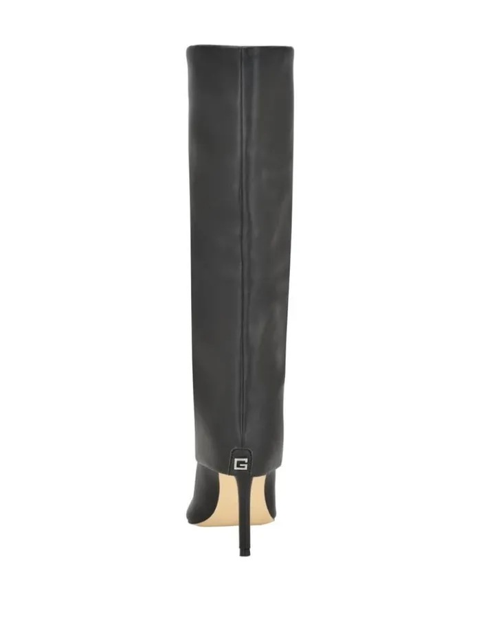 Women GUESS Boots and Booties Sabola FoldOver KneeHigh Boots Black 002