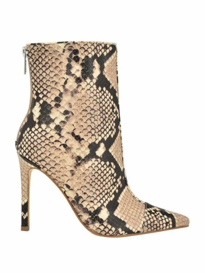 Women GUESS Boots and Booties Simone ZipUp Heel Booties Medium Natural 101
