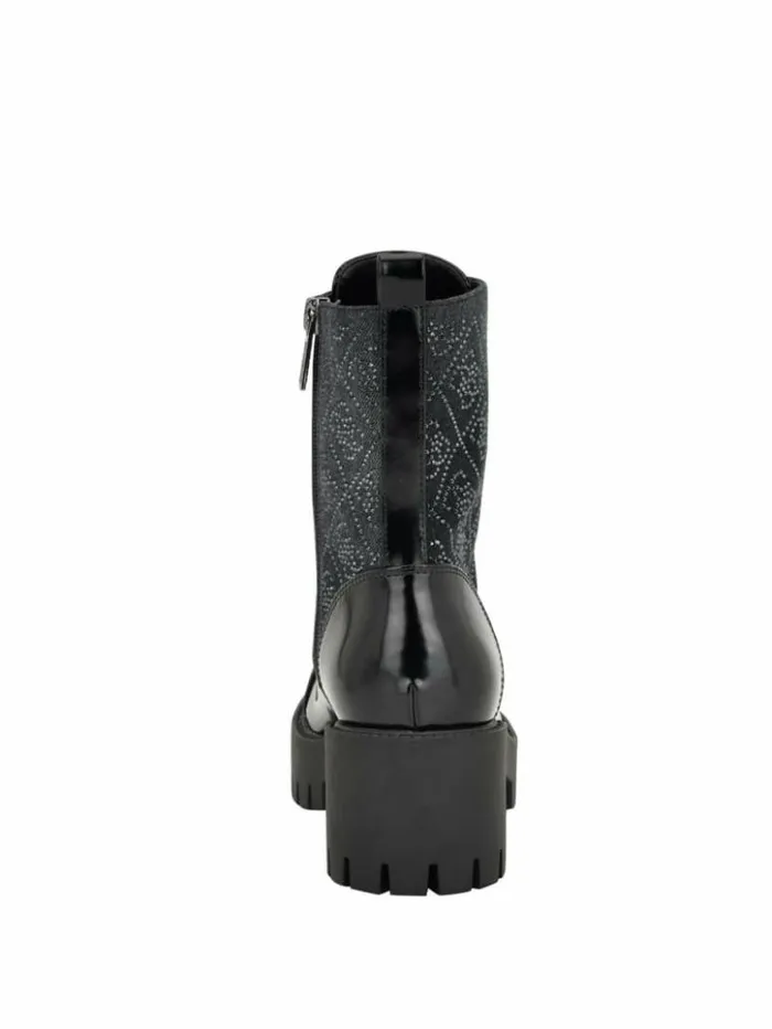 Women GUESS Boots and Booties Waitea Rhinestone Moto Booties Black 002