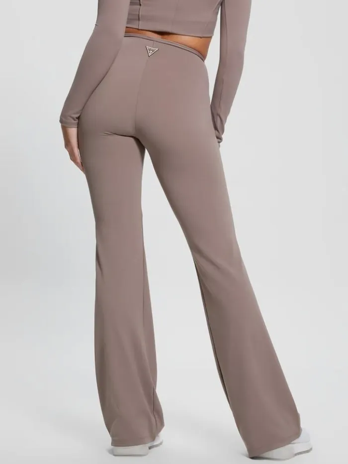 Women GUESS Bottoms Aleta Flared Leggings Soft Mink