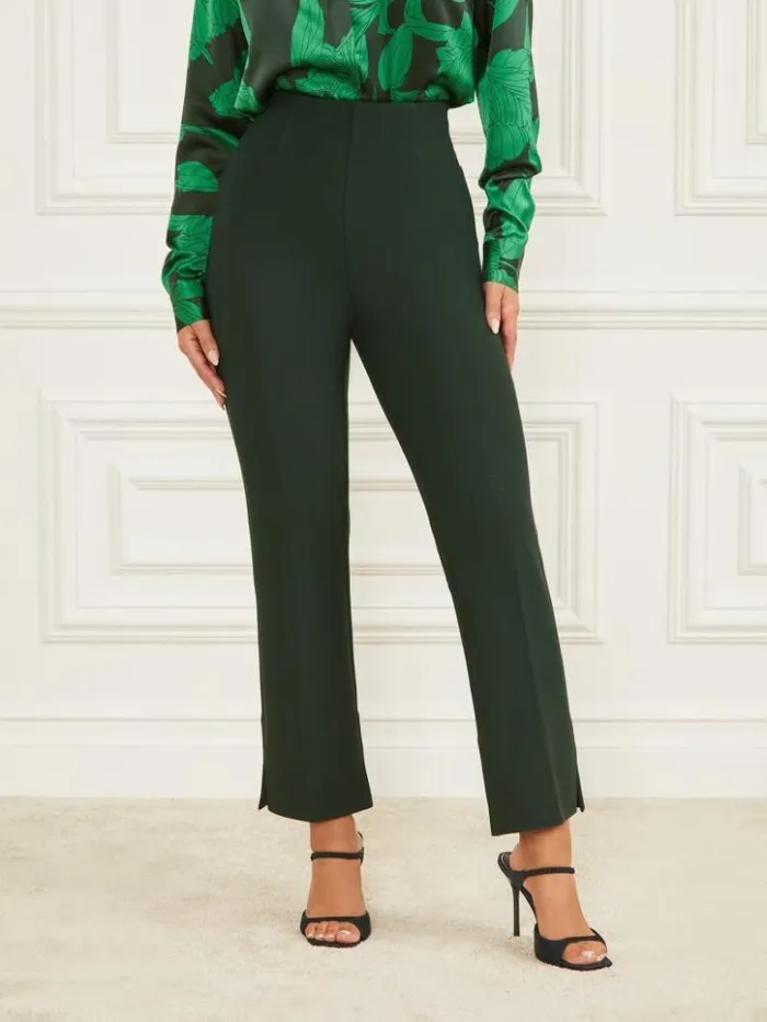 Women GUESS Bottoms Braxton Pant Chenille Green