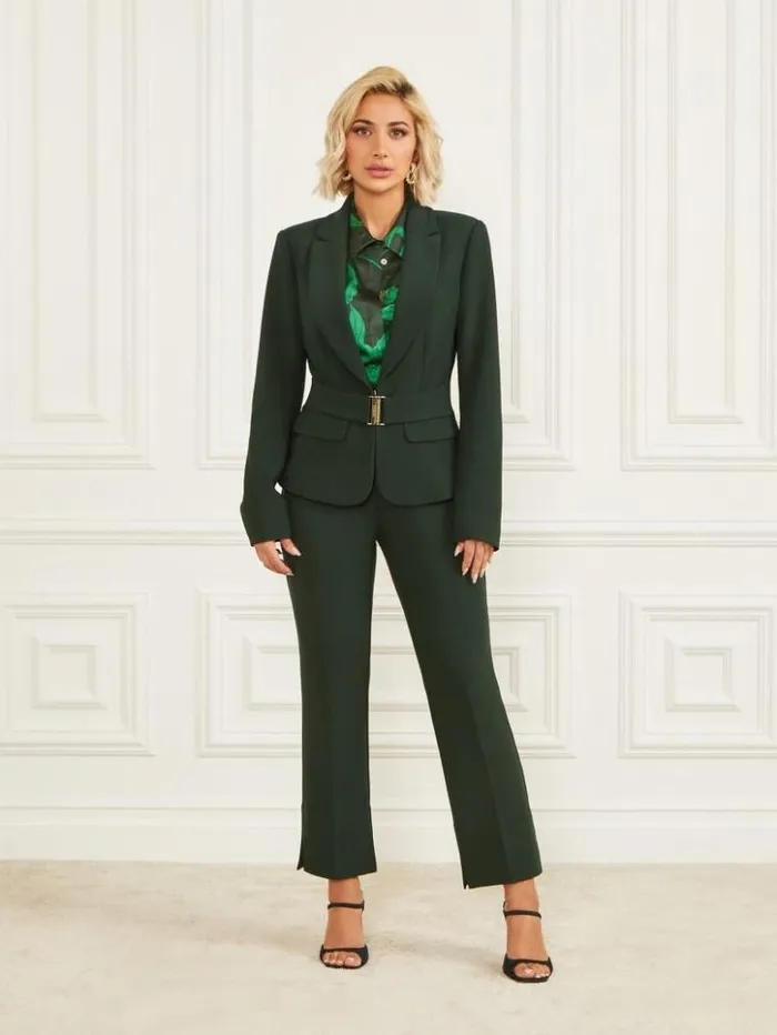 Women GUESS Bottoms Braxton Pant Chenille Green