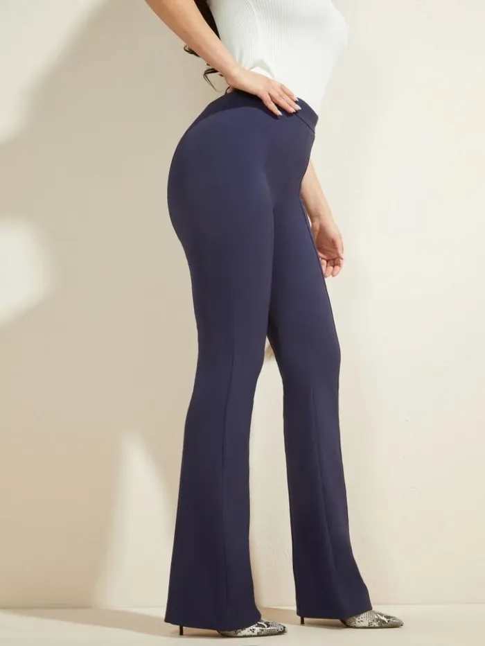 Women GUESS Bottoms Chloe Flared Pant Nocturnal Navy