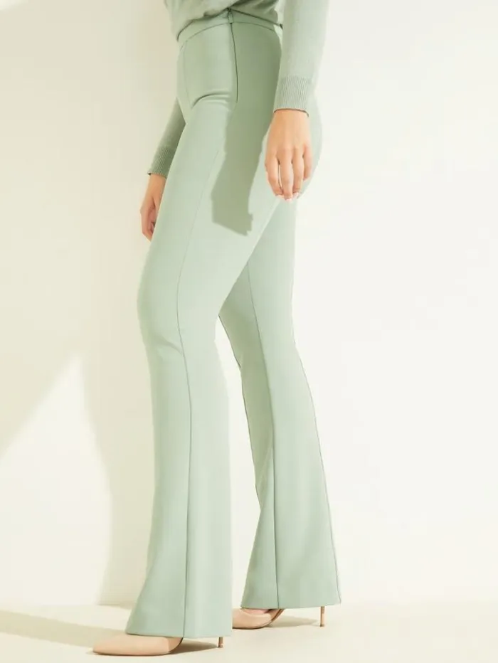 Women GUESS Bottoms Chloe Flared Pant Slate Gray