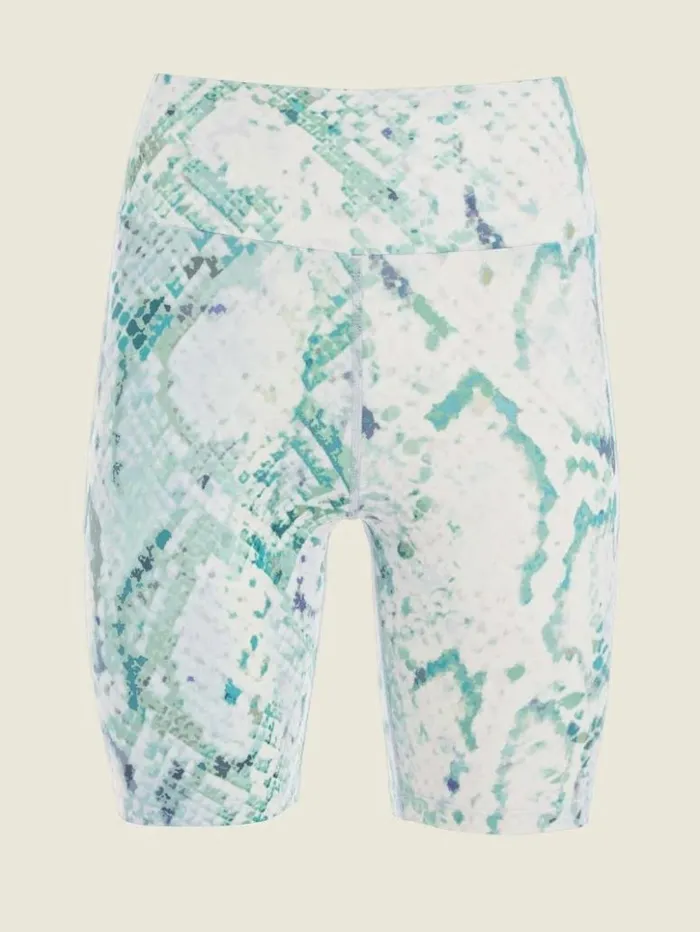 Women GUESS Bottoms Collyn Python Active Biker Shorts Modern Python Emerald Com Women GUESS Bottoms Collyn Python Active Biker Shorts Modern Python Emerald Com