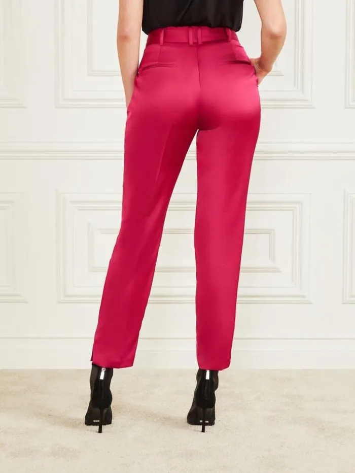 Women GUESS Bottoms Corsage Solid Skinny Pant Viva Pink