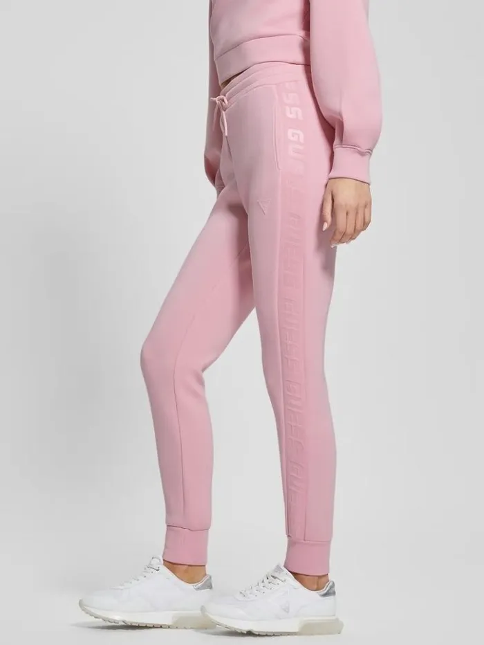 Women GUESS Bottoms Eco Allie Scuba Active Pants Face Powder