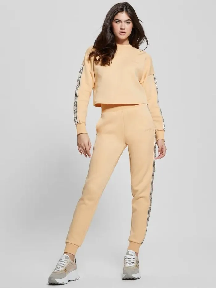 Women GUESS Bottoms Eco Britney Joggers Sandy Peach