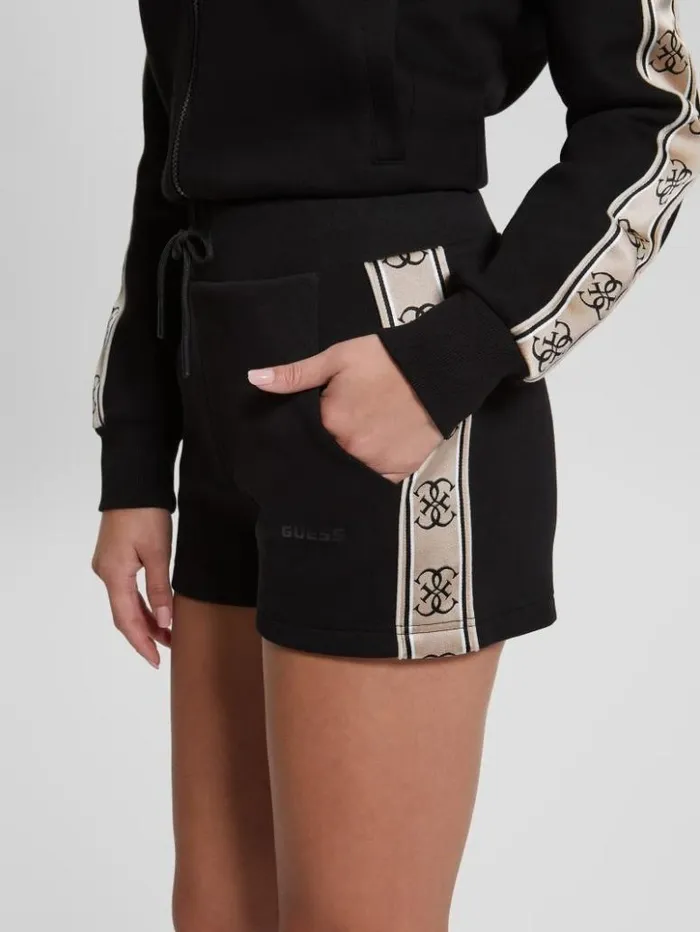 Women GUESS Bottoms Eco Britney Sweat Shorts Black