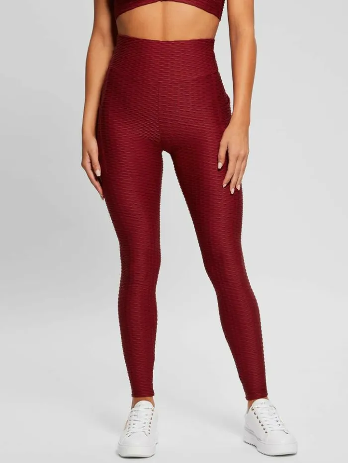 Women GUESS Bottoms Eco Delma Active Leggings Autumn Spice