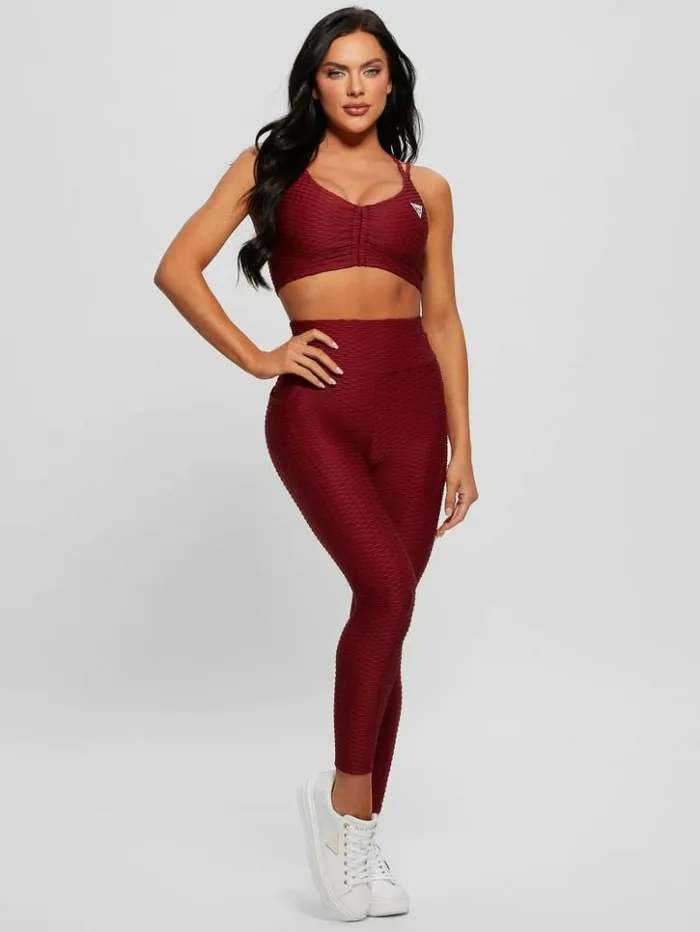 Women GUESS Bottoms Eco Delma Active Leggings Autumn Spice