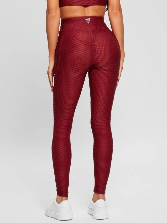 Women GUESS Bottoms Eco Delma Active Leggings Autumn Spice