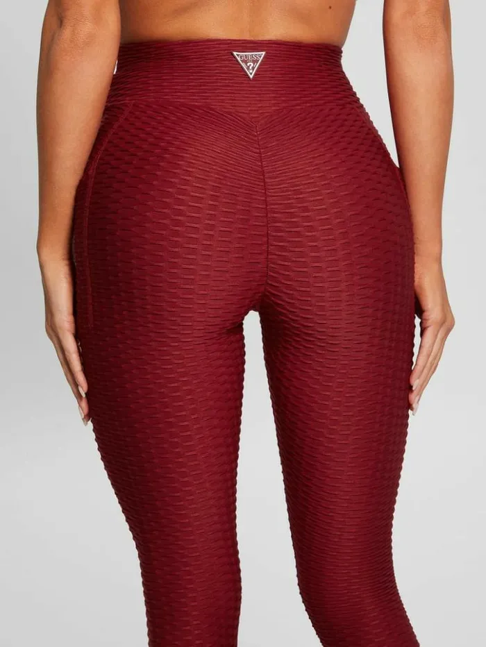Women GUESS Bottoms Eco Delma Active Leggings Autumn Spice