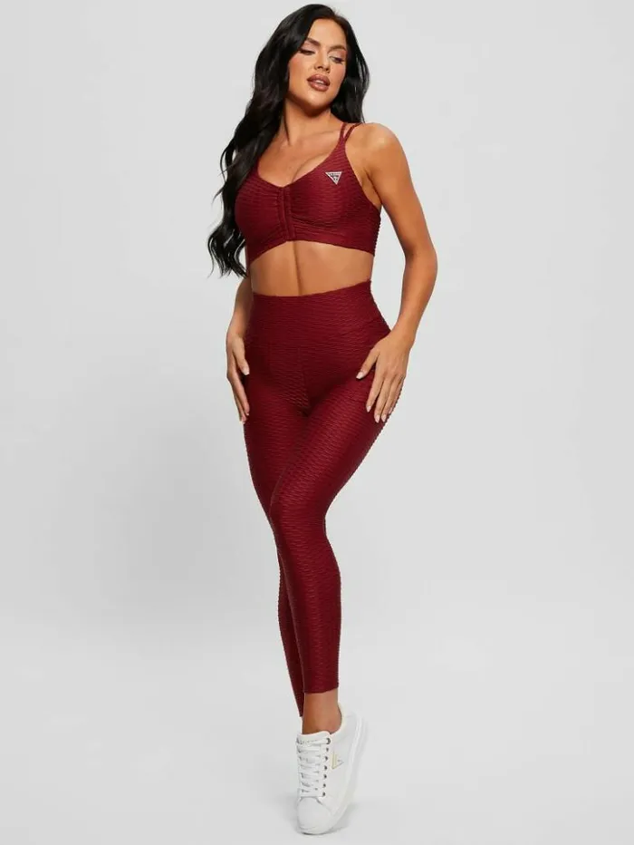 Women GUESS Bottoms Eco Delma Active Leggings Autumn Spice