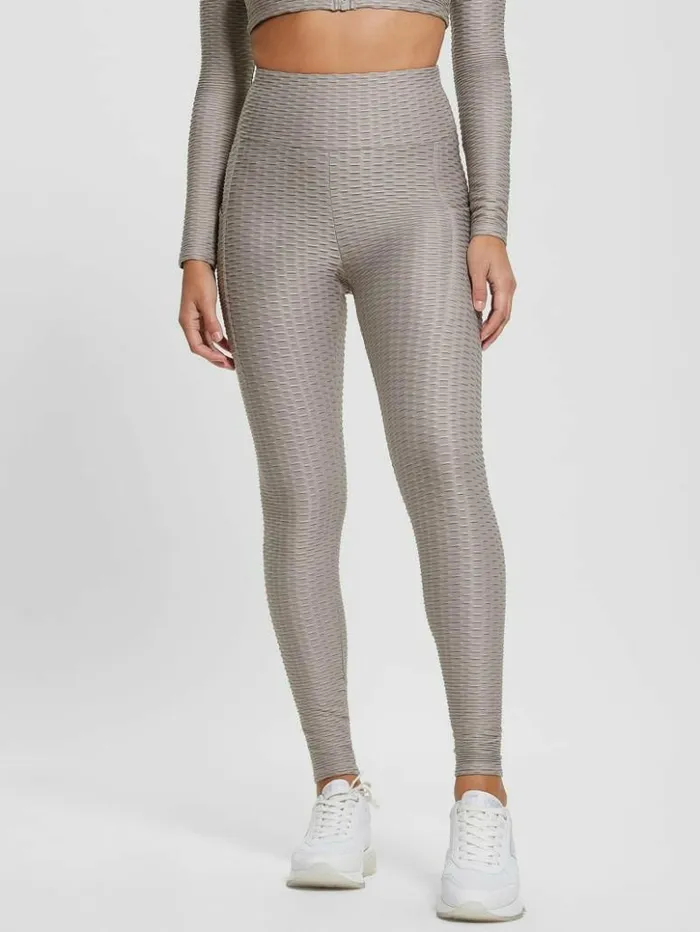 Women GUESS Bottoms Eco Delma Active Leggings Lunar Stone