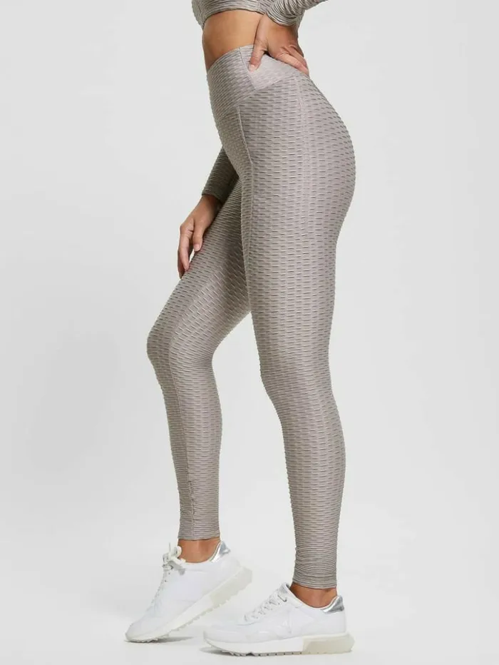 Women GUESS Bottoms Eco Delma Active Leggings Lunar Stone