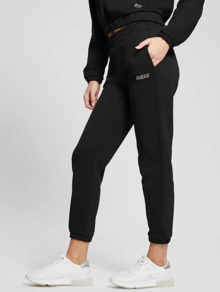 Women GUESS Bottoms Eleanora Joggers Black
