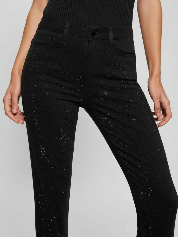 Women GUESS Bottoms Girly Satin Pants Black