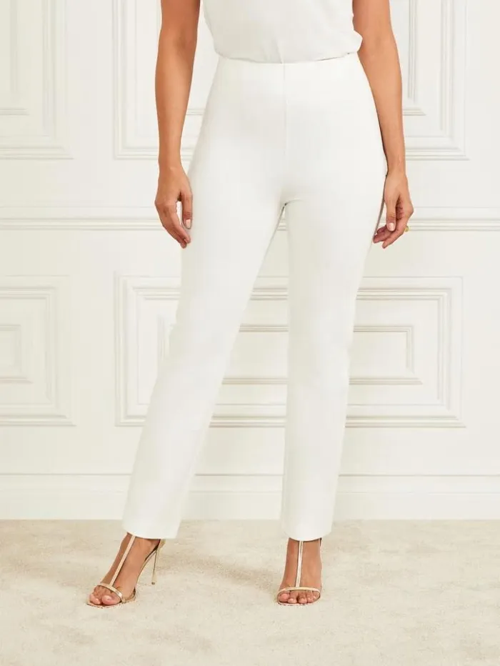 Women GUESS Bottoms Janet Pant Pale Pearl