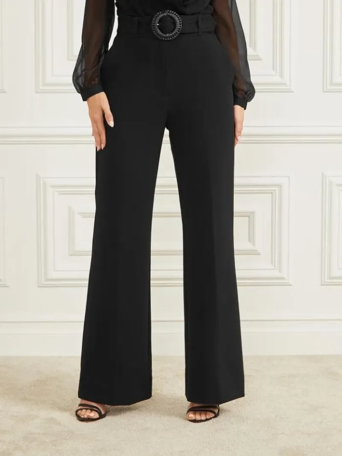 Women GUESS Bottoms Lilabeth Flared Pant Black