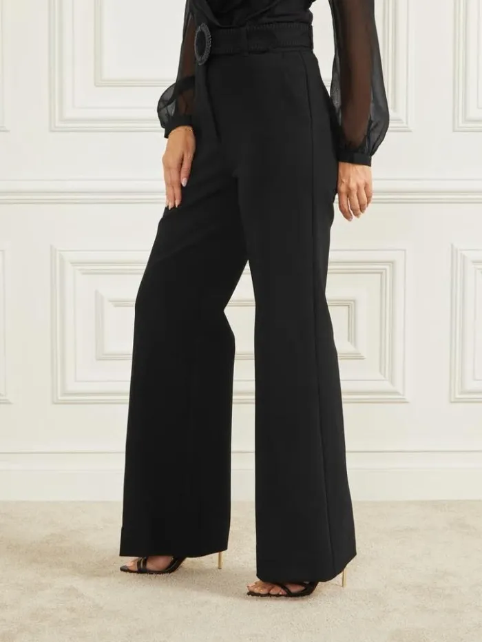 Women GUESS Bottoms Lilabeth Flared Pant Black
