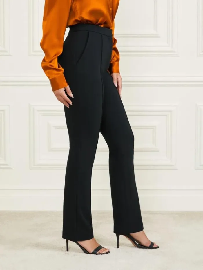 Women GUESS Bottoms Logan Straight Leg Pant Black