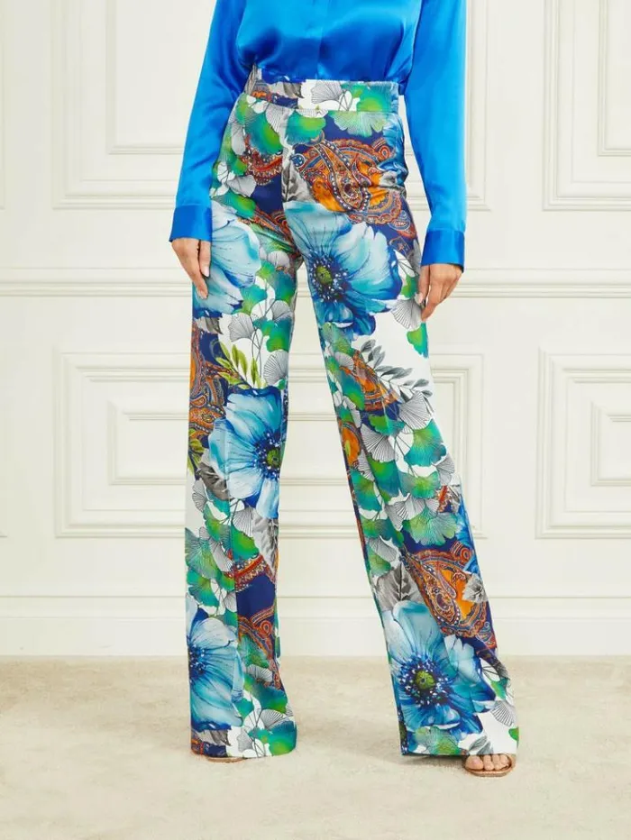 Women GUESS Bottoms Lucy Pant Lucky Charm Print