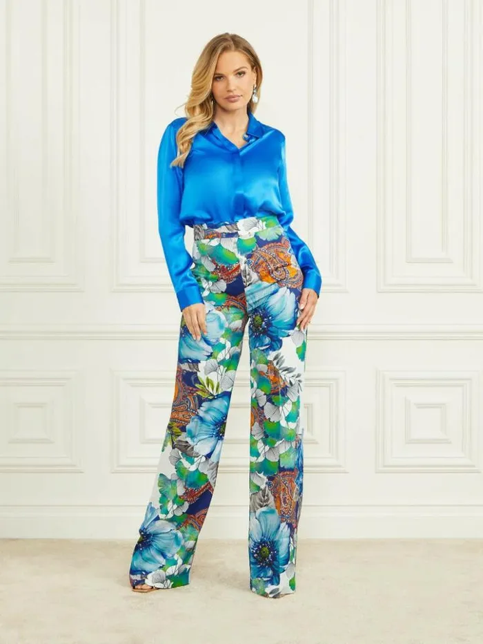 Women GUESS Bottoms Lucy Pant Lucky Charm Print
