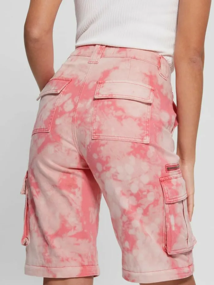 Women GUESS Bottoms Malia Convertible WideLeg Cargo Pants Morning Pink Tie Dye Women GUESS Bottoms Malia Convertible WideLeg Cargo Pants Morning Pink Tie Dye