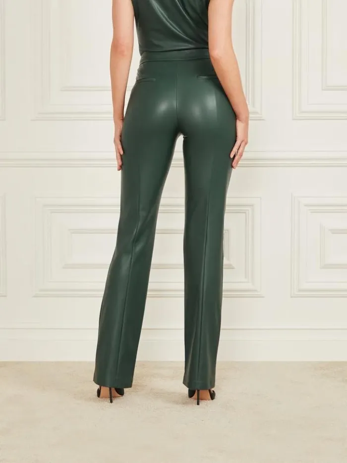 Women GUESS Bottoms Sally FauxLeather Pant Alpine Grove