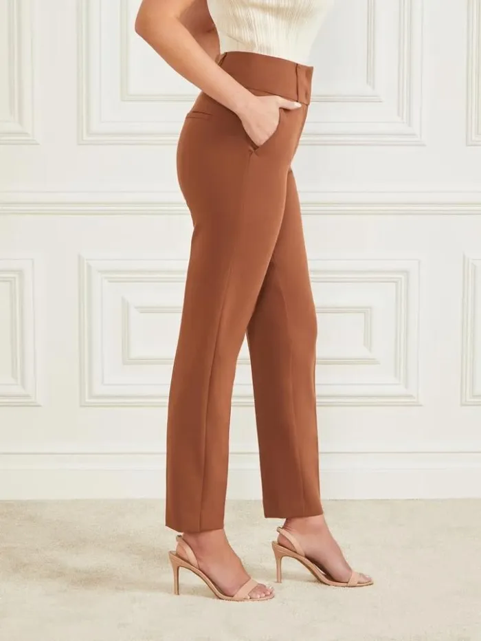 Women GUESS Bottoms Shelly Pant Brown Beauty
