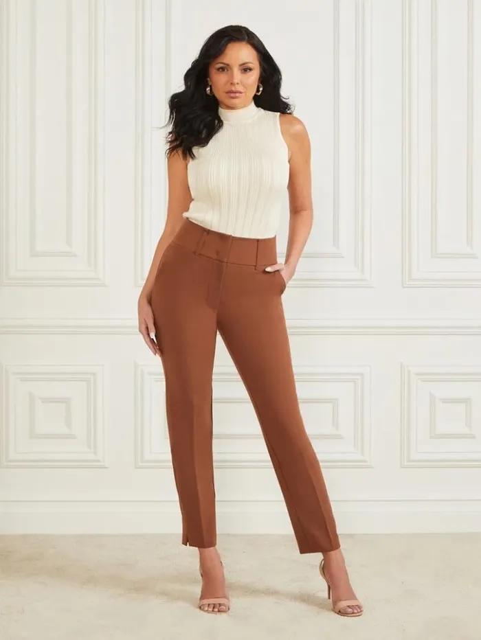 Women GUESS Bottoms Shelly Pant Brown Beauty