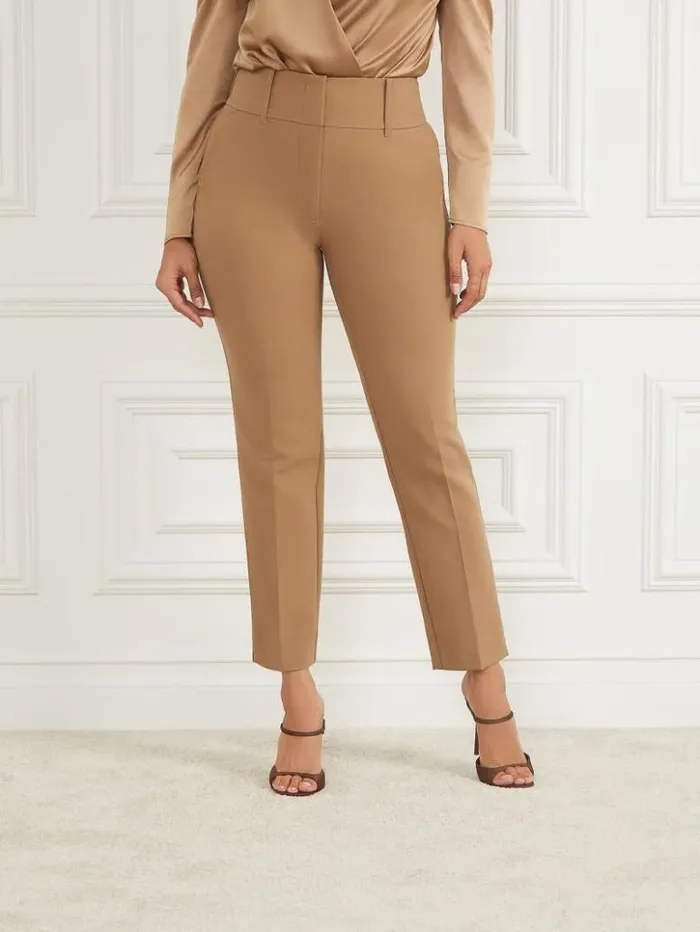 Women GUESS Bottoms Shelly Twill Pant Macchiato Multi