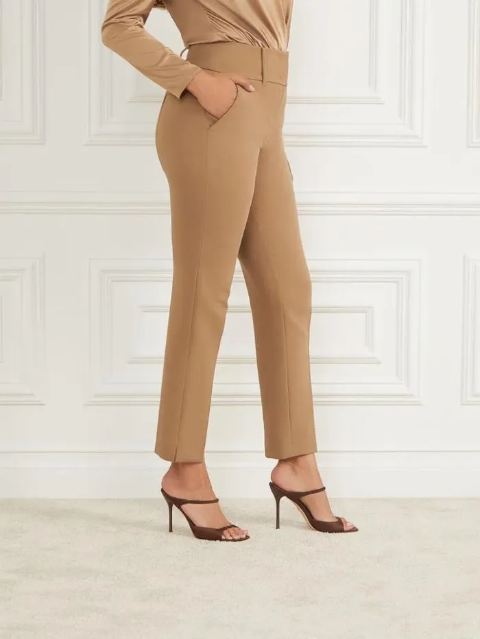 Women GUESS Bottoms Shelly Twill Pant Macchiato Multi