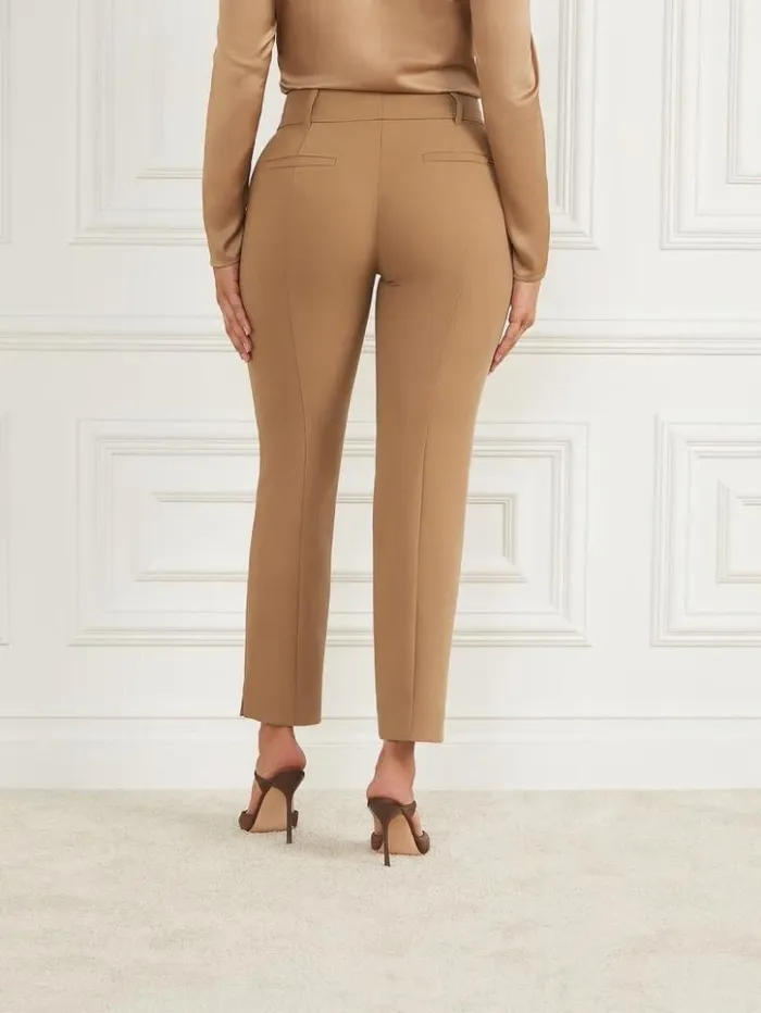 Women GUESS Bottoms Shelly Twill Pant Macchiato Multi