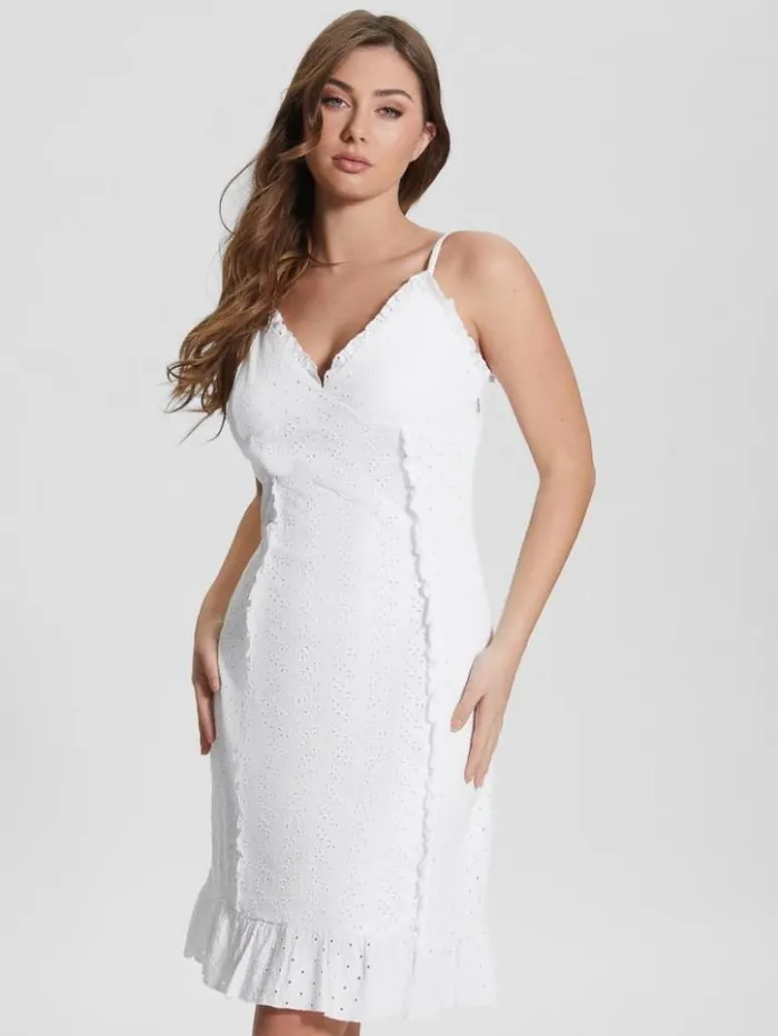 Women GUESS Dresses and Jumpsuits Amal Paisley Mini Dress Pure White