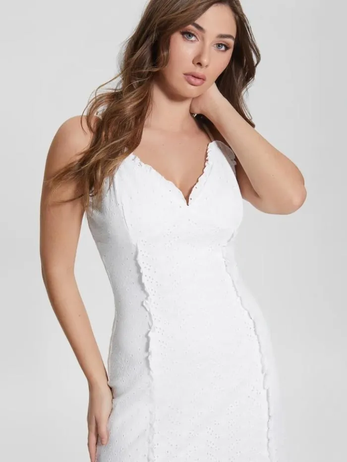 Women GUESS Dresses and Jumpsuits Amal Paisley Mini Dress Pure White