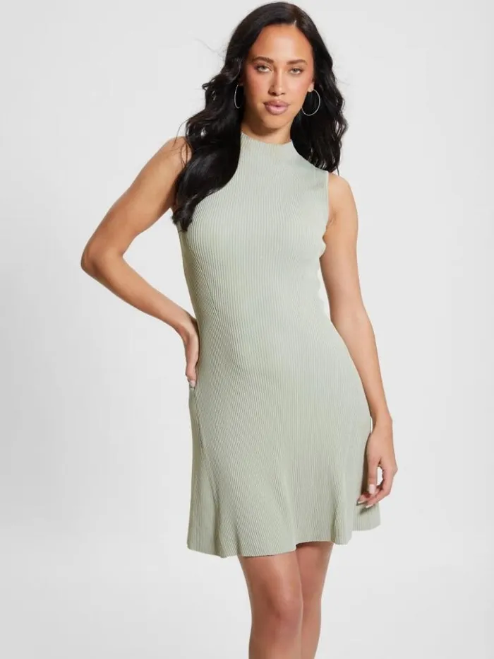 Women GUESS Dresses and Jumpsuits Audrey Fit and Flared Dress Dusty Fern