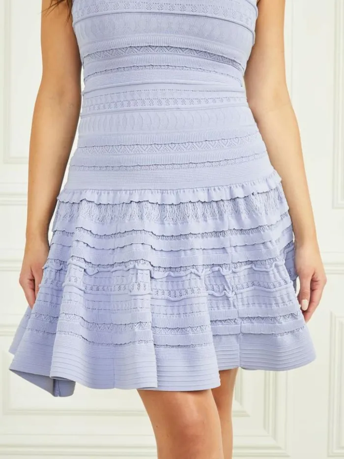 Women GUESS Dresses and Jumpsuits Bethany Sweater Dress Dust Light Blue