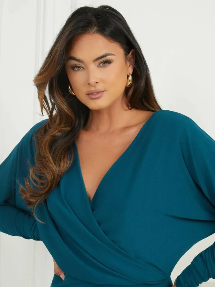 Women GUESS Dresses and Jumpsuits Cassie Dress Blue Opal